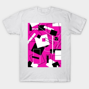 Black White & Pink 60's Style T-Shirt